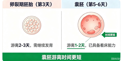 做试管婴儿，胚胎移植后会在子宫游离多久才着床？